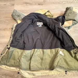 VINTAGE Columbia Jacket Womens Large‎ Green Ski Hooded Interchange Core L thumbnail 3