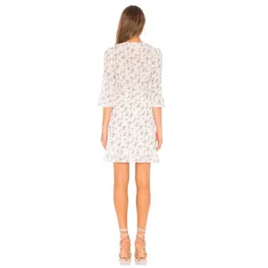 FOR LOVE & LEMONS x REVOLVE Nostalgia Floral Tie Front Mini Dress Size‎ Small thumbnail 3