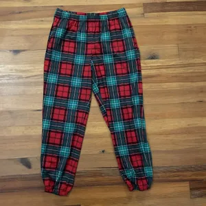 Joyspun Womens Red Plaid Cheers Christmas Pajama Set Jogger PJs Medium Holiday thumbnail 6