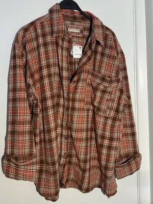 NWT! We The Free Brown, Rust & Pink Plaid Shirt Jacket thumbnail 5