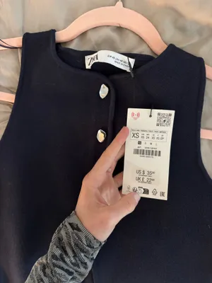 Zara Navy Top thumbnail 3
