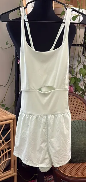 NWT Free People Movement Aqua Glass Righteous Runsie Sporty Shorts Romper thumbnail 1