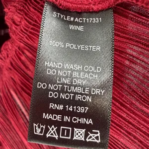 ASTR The Label Blouse Women M Wine Plisse Smocked Romantic Holiday thumbnail 7