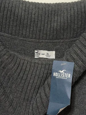NWT Hollister Sweater Dress Size XL Gray NEW off the shoulder fall winter thumbnail 2