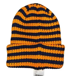 Free People Striped Orange and Black Beanie thumbnail 1