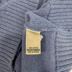 LL Bean Blue Double L Mixed Cable‎ Crew Neck Pullover Sweater Size MEDIUM thumbnail 11