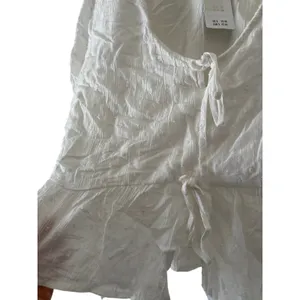 NWT Hollister Women’s White Swiss Dot Tie Front Peplum Blouse Long Sleeve XS thumbnail 5