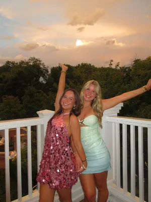 Green and blue sparkly dress thumbnail 2