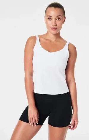 Spanx Contour Rib 2-in-1 Tank Top White Size XS New thumbnail 1