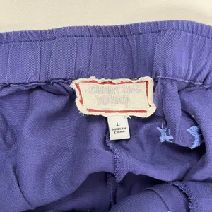 NWOT Johnny Was Wide Leg Embroidered Floral Pants Size L Blue Elastic waist thumbnail 11