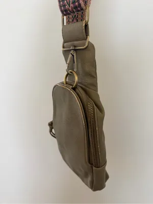 Anthropologie Olive Mini Crossbody with Patterned Woven Strap thumbnail 3