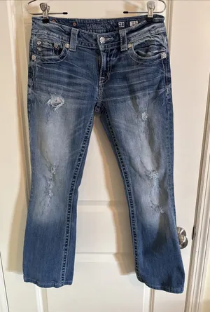 Miss Me‎ Sz 28 Signature Bootcut Jeans High Rise Retro 70's Inspired Fit thumbnail 1