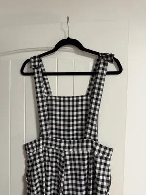 Forever 21 Jumpsuit Plaid Black White thumbnail 3
