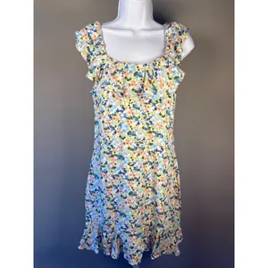 Abercrombie & Fitch Floral‎ Ruffle Strap Mini Dress Cottagecore S thumbnail 2