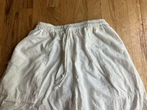 White linen cargo pants thumbnail 4