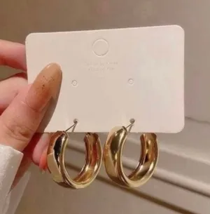 Gold Plated Chunky Hoop Earrings for Women thumbnail 1