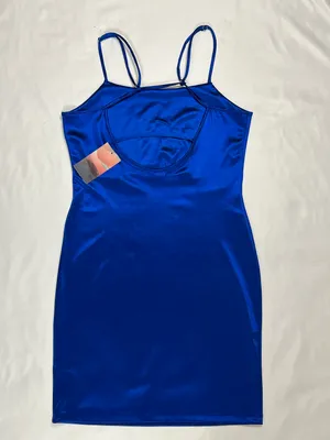 haley & june NWT Midnight ScoopBack Bodycon Mini Dress - Metallic Royal Blue - M thumbnail 10