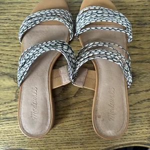 Madewell Snake Embossed Strappy Flat Slide Sandal Women’s Size 7 Casual Summer thumbnail 6