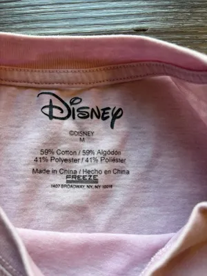 Disney Light Pink Logo Tee M thumbnail 2