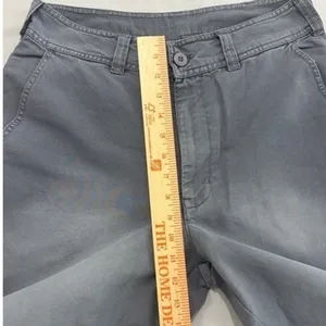 Free People Cleo Washed Chino‎ Pants Gray Roll Tab Hem Size 6 Small thumbnail 9