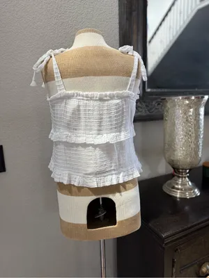 Altar’d State Tank top Ruffled Tie Sleeveless Square Neck M thumbnail 4