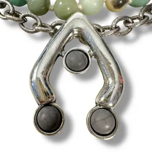 Free People Ariana Ost Bohemian Chunky Layered Think Im Dreaming Necklace NWT thumbnail 9