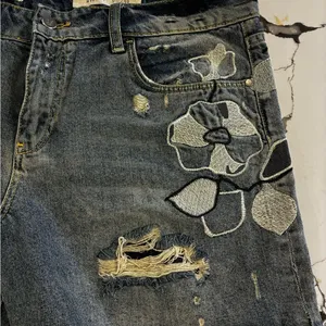 Pilcro Blue Floral Jean Shorts thumbnail 2