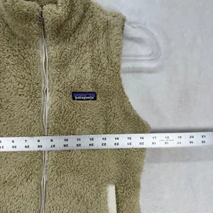 Patagonia Fleece Vest Full Zip‎ Sleeveless Outdoor Hiking Tan Small S thumbnail 2