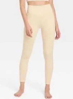 Women’s JoyLab cream high rise thick leggings M NWT thumbnail 2