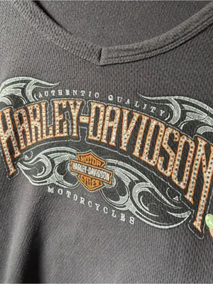 Harley-Davidson Hooded Long Sleeve with Rhinestone Logo thumbnail 2