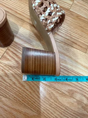 Anthropologie woven block heel mule sandals size 6.5/7 thumbnail 6