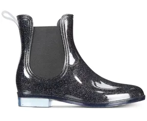 INC Women’s Raelynn Rain Black Glitter rain Boots sz 6 thumbnail 1