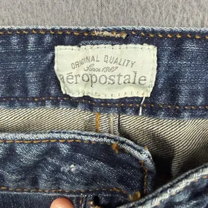 Aeropostale Hailey Flare Jeans Juniors 14 Blue Med Wash Mid Rise Stretch Denim thumbnail 5