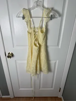 Princess Polly Landon Mini Dress Lemon 2 thumbnail 5