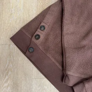 Madewell Cozy Brown Fleece Pullover Sweater thumbnail 2