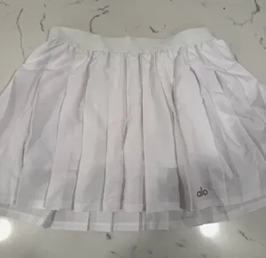 ALO Yoga White Pleated Skater Skirt thumbnail 1