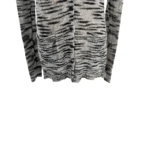 Free People Beach Cardigan Sweater Stripe Mohair Blend Gray Size‎ Small thumbnail 6