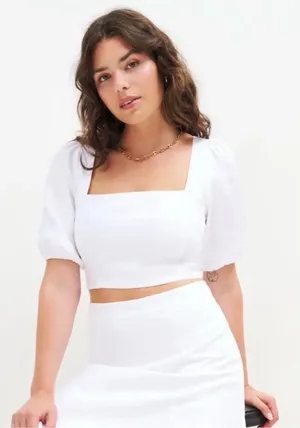 Reformation Yucca White Top thumbnail 1