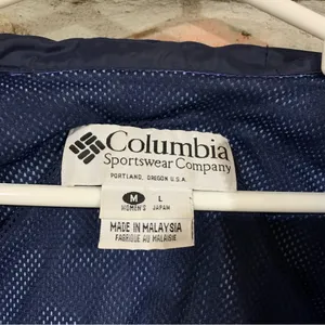 Vintage Purple Columbia Long Thin Lightweight Windbreaker Jacket w Logo Spellout thumbnail 4