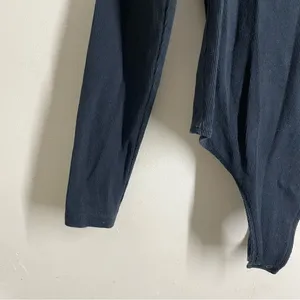 Abercrombie & Fitch Rib Hook Front Bodysuit Black Long Sleeve S Square Neck thumbnail 10