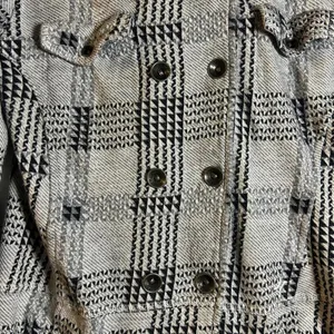 Hurley‎ Women Small Grey Black Plaid Double Breasted Pea Coat Jacket Cotton Knit thumbnail 3
