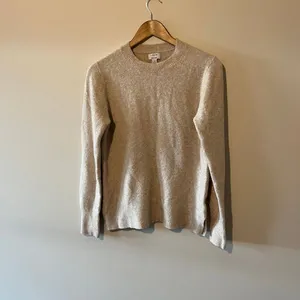 J. Crew Extra Soft Crewneck Sweater Heather Oatmeal Tan Small thumbnail 2
