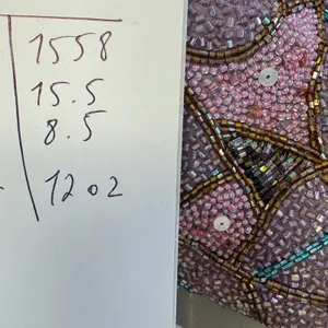 Vintage Beaded Sequin Tube Top Purple Pink Orange Strapless Bodice Size 8 Boho thumbnail 9
