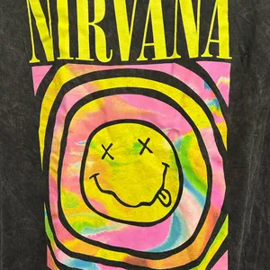 NIRVANA Black Tee with Vibrant Graphic Large thumbnail 4