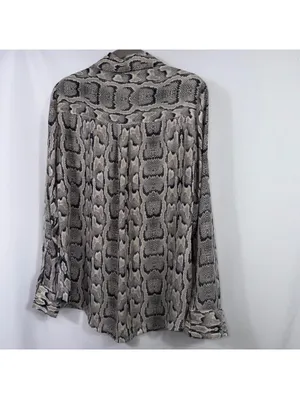 Express Portofino Snakeskin Print Shirt Women’s M thumbnail 7