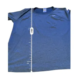 Gymshark Vital Seamless 2.0 Top Women XL Blue‎ Marl Long Sleeve Thumbholes thumbnail 6