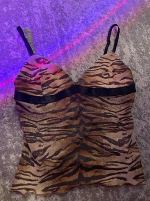 Edikted mesh tiger tank top thumbnail 1
