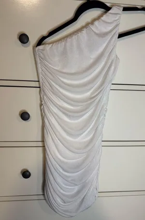 Lucy in the Sky One-Shoulder Dress White Size Small thumbnail 1