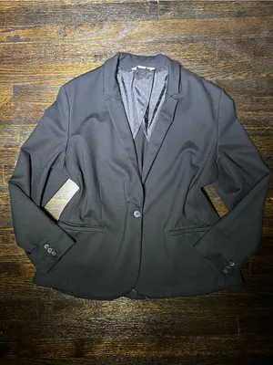 Old Navy Classic Ponte Knit Blazer Black XL thumbnail 3
