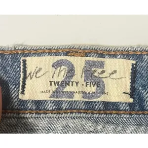 Free People Parker Wrap Distressed Denim Mini Skirt Blue Light Wash sz. 25 thumbnail 4